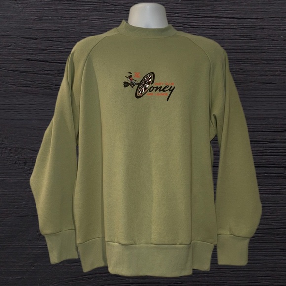 Coney Island Picnic Graphic Sweatshirt Men’s Medium NWT Olive Green - Picture 2 of 13